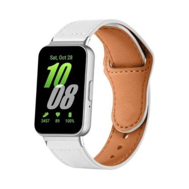 Imagem de Pulseira De Couro Genuíno Ajustável Para Samsung Galaxy Fit3, Pulseira