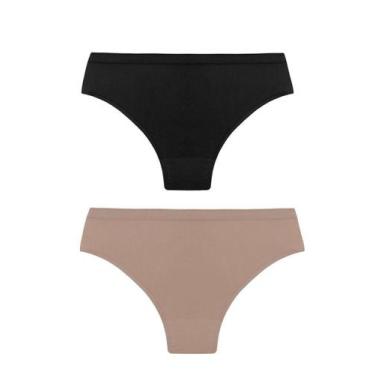 Imagem de Kit/2 calcinha trifil co 1971, Preto, G