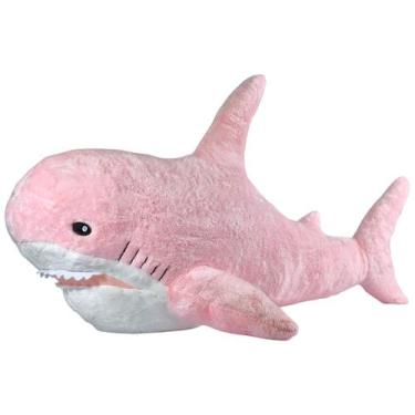 Imagem de Tubarão de Pelúcia Grande Shark Realista Macio Decoração Mar - Nikity 