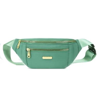 Imagem de Bolsa feminina universal para esportes ao ar livre, pochete com zíper, bolsa de ombro de viagem, bolsa de ombro para corrida, fitenss (verde)