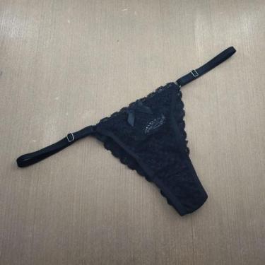 Imagem de Tanga Renda Bicolor Cor:PretoTamanho:G - Perereca Sarada Retrô, Preto,