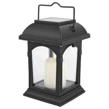 Imagem de Luocute Lanterna Suspensa Solar, Luz LED Com Vela Cintilante Sem Chama, Lanterna Movida a Energia Solar à Prova de Chuva IP54 para Decoração de Pátio de Jardim Ao Ar Livre