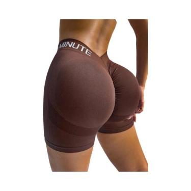 Imagem de Shorts Femininos De Nylon Respirável Com Estampa De Letras E Efeito Le