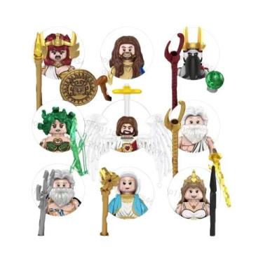 Imagem de Blocos De Montar De Mitologia Grega Medusa Hades Zeus Mini Figuras De 