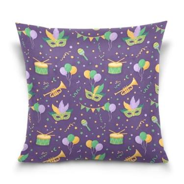 Imagem de Blueangle Capas de almofada de máscara de carnaval - 50 x 50 cm, decoração de férias de fazenda para sofá de casa (24)