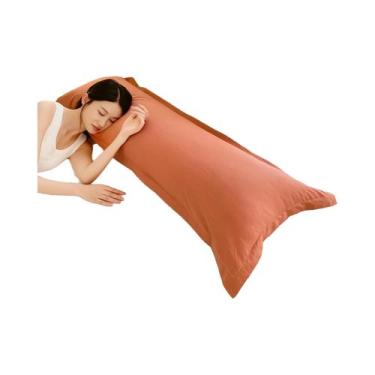 Imagem de Fronhas Duplas Longas Em Cor Sólida Lavadas Para Casal 48x100cm 120cm 