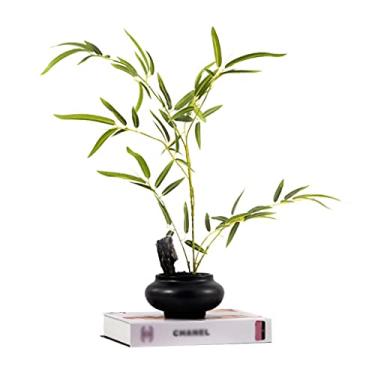 Imagem de Árvore artificial, bonsai artificial, simulação, planta verde, decoração zen de cerâmica, sala de estar, sala de estar, sala de aprendizagem, árvore falsa