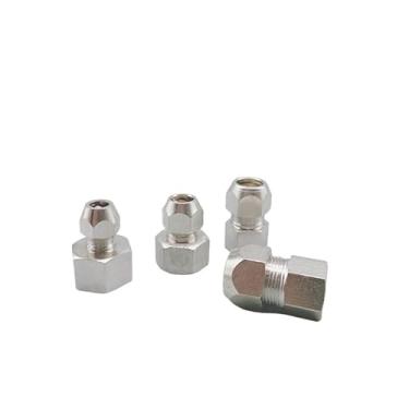 Imagem de 1 peça tubo de óleo de bloqueio de anel tubo de compressão virola tubo conector de compressão 4-12 mm rosca fêmea 1/20.3 cm 1/10.2 cm 3/20.3 cm 1/5.1 cm (tubo OD 8 mm, 3/20.3 cm)