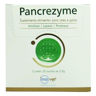 Imagem de Pancrezyme Para Cães e Gatos Caixa Com 30 Sachê de 2,8g Inovet