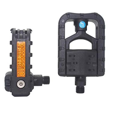 Imagem de DRBIKE Pedais dobráveis para bicicleta – Pedais dobráveis de bicicleta com nylon, universal 9/40.6 cm pedais de ciclismo antiderrapantes para bicicleta dobrável, bicicleta BMX, bicicleta de estrada,