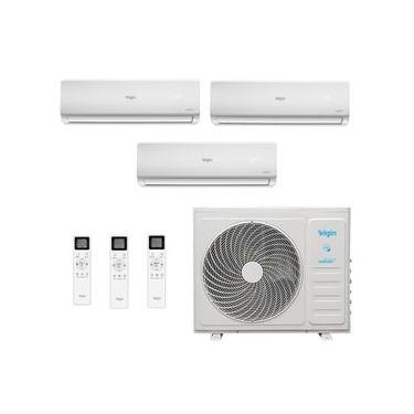 Imagem de Ar Condicionado Tri Split Hi Wall Inverter Elgin Total Plus 27000 BTUs (12000+12000+12000) Quente/Frio MTQE27C2CB - 220V