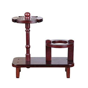 Imagem de Rack de vinho de mesa independente empilhável copo de vinho rack de madeira bancada 1 suporte de garrafas de vinho para adega de despensa de cozinha (cor: madeira tamanho: 1 garrafa) (madeira 1