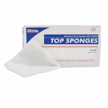 Imagem de Esponjas Dukal Top – Sem látex não estéril, 10 x 10 cm – Modelo 5340 – Bolsa com 100