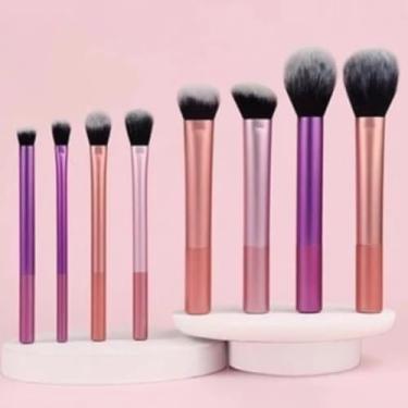 Imagem de Kit de Pincéis de Maquiagem Portátil Conjunto Completo para Viagens Trabalho e Uso Diário Cerdas Macias para Aplicação Uniforme para Dia das Mães e Aniversários (8 Pincéis)