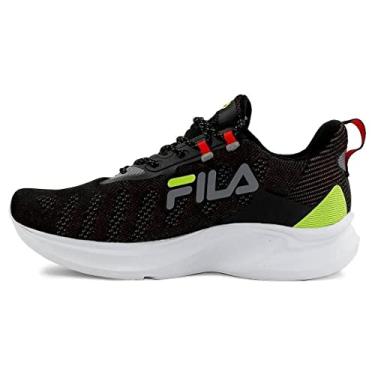 Imagem de Tênis Racer For All, FILA, Masculino, Preto/Limão/Coral, 40