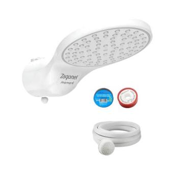 Imagem de Chuveiro Zagonel Moment 4 Temperaturas 5500w 127v Alta Vazão Branco 55
