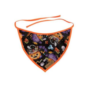 Imagem de Bandana Hallowen para Cachorro e Gato Pet - Bichinho Chic, Preto, PP