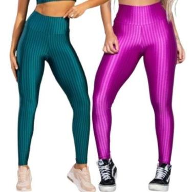 Imagem de Calça Legging de Academia New Zig 3D Serra e Mar Kit Com Duas Cores Roupa de Treino Moda Fitnees-Feminino