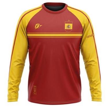 Imagem de Camiseta Manga Longa Filtro UV Espanha La Roja Coroa-Masculino