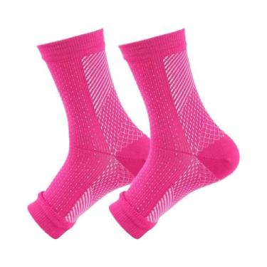 Imagem de Meias De Compressão Unissex Para Neuropatia Com Suporte Para Tornozelo