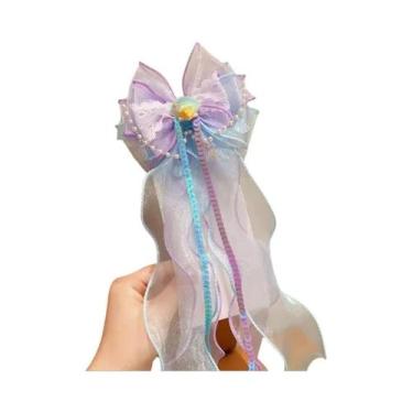 Imagem de Presilha De Cabelo Infantil Para Meninas, Estilo Sereia E Princesa, Co