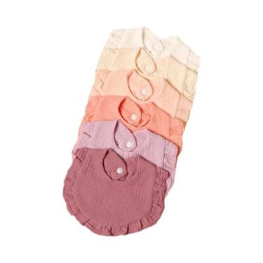 Imagem de Babadores De Algodão Gaze Para Bebês, 6 Peças, Macios E Confortáveis, 