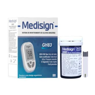 Imagem de Medidor de Glicose GH83 50 Tiras Teste Glicemia Medisign