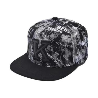 Imagem de Boné De Beisebol Masculino Ajustável Com Aba Reta, Estilo Hip-hop, Bor