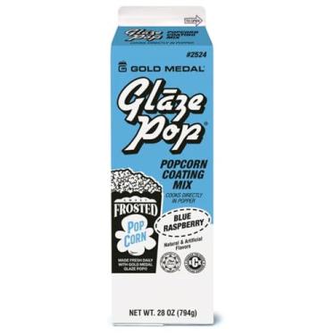 Imagem de Mistura de revestimento de pipoca de framboesa Glaze Pop Blue, 800 ml – Sabor fosco doce, cozinha diretamente em pipoper, esmalte vibrante de doces