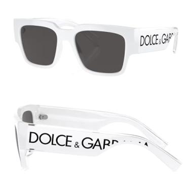 Imagem de DOLCE & GABBANA DG6184 Óculos de sol com logotipo de letras quadradas com kit de óculos de luxo