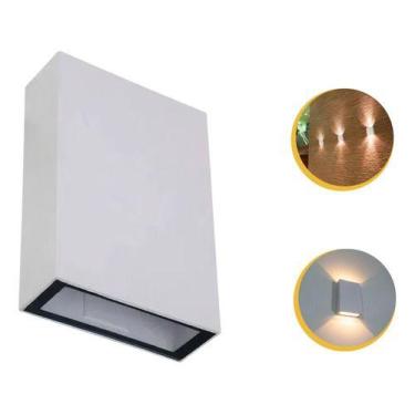 Imagem de Kit 4 Arandela Blindada Efeito 2 Fachos Duplo Led 4w 3000k - Initial /