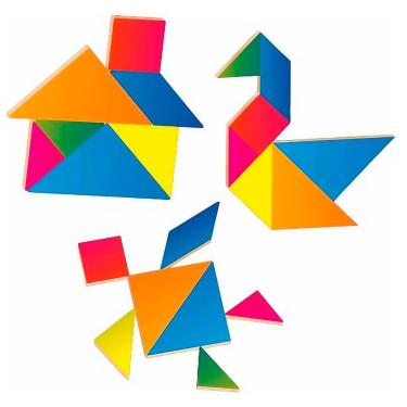 Imagem de Jogo Tangram 14 Peças Brincadeira de Criança
