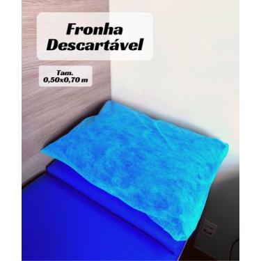 Imagem de Fronha Descartável em TNT AZUL 20 gr 50 x 70 cm c/10 un Azul - ARADESC