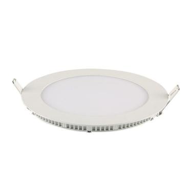 Imagem de Painel Led Embutir Redondo Alumínio 12W 3.000K Bivolt