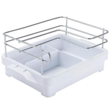 Imagem de Suporte Porta Condimentos para Cozinha Branco Azeite Vinagre Sal Tempe