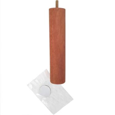 Imagem de Pé De Cama Box 1 Peça Reposição Pés Para Móveis Pé Palito 20cm Mel - Z