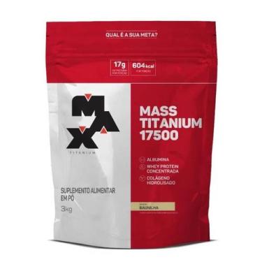 Imagem de Mass Titanium 17500 Refil 3kg - Max Titanium, Morango