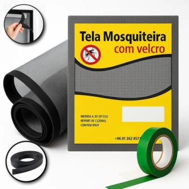 Imagem de Tela Mosquiteira Adesiva Fibra de Vidro para Janela Instalação Rápida 