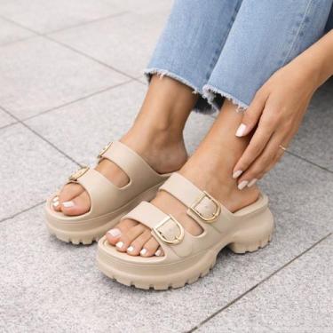 Imagem de Chinelo Feminino Papete Plataforma Casual Confortável - ROTA FRANCA, N