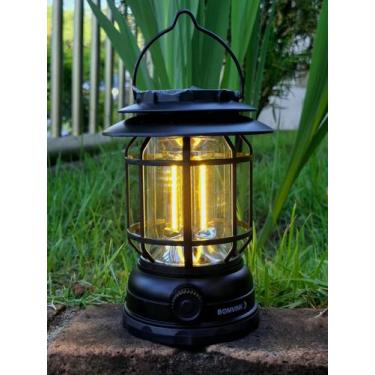 Imagem de Lanterna Lampião Com Led C/ Placa Solar Recarregável - - Bomvink, Pret