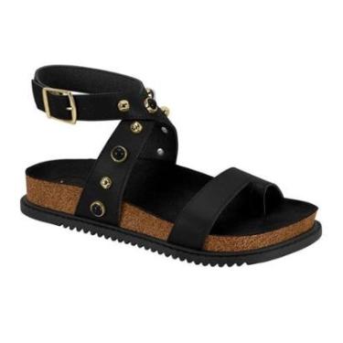 Imagem de Sandalia Papete Feminina Beira Rio Confortavel Detalhe Pedras Ref: 8524.114-Feminino