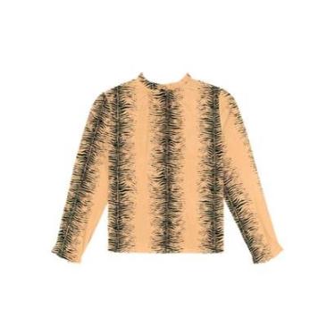 Imagem de Blusa Estampada De Mangas Longas Em Viscose Responsável-Feminino