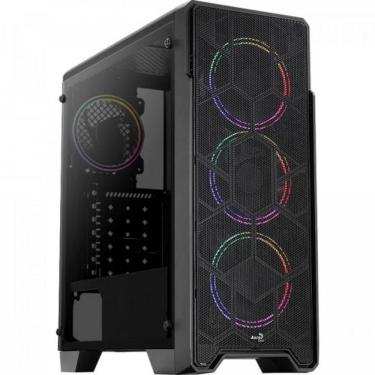 Imagem de Gabinete Gamer Aerocool Ore Saturn Preto Rgb Lateral Acrílico [f002]