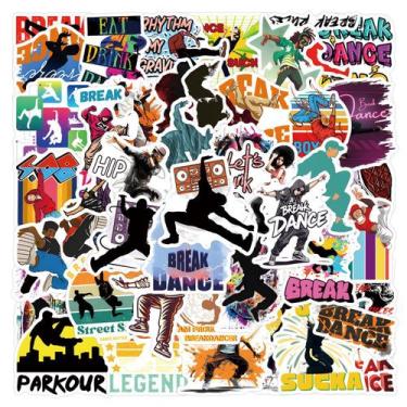 Imagem de Adesivos Breakdancers Dancings Hips Pops 55 unidades à prova d'água - 