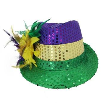 Imagem de Chapéu Tricolors Feathers Jazzs Cosplay Costume Headwear Warm S - yiwe