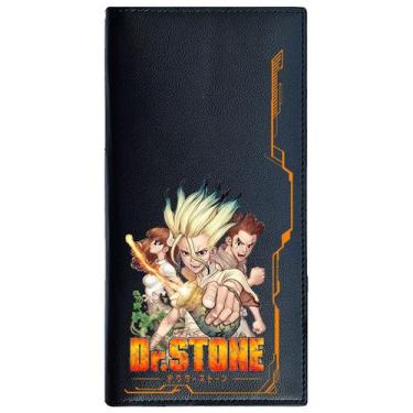 Imagem de Carteira Drs Stones Anime Characters Slim Bifold em couro PU - Yiweisa