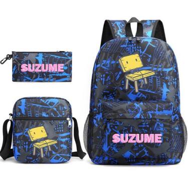 Imagem de Conjunto de mochilas Suzumes no Tojimaris Sparrows and chair Cartoon -