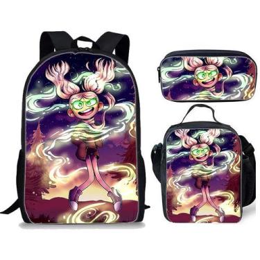 Imagem de Conjunto de mochilas: mochila escolar Hildas Anime com mensageiro e bo