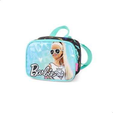 Imagem de Lancheira Térmica Escolar Barbie Juvenil Luxcel Recreio Cor Azul