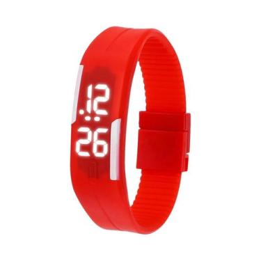 Imagem de Relógio Digital LED Infantil Com Pulseira De Silicone Relógio De Pulso